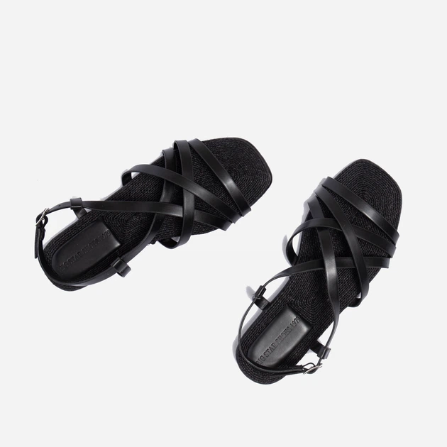 Sandały damskie na niskim obcasie Big Star NN274011 40 Czarne (5900714756642) - obraz 3