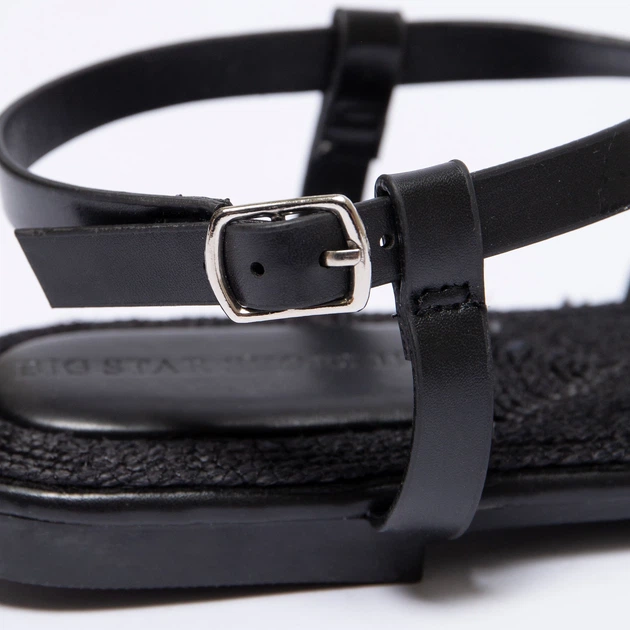 Sandały damskie na niskim obcasie Big Star NN274011 39 Czarne (5900714756635) - obraz 5