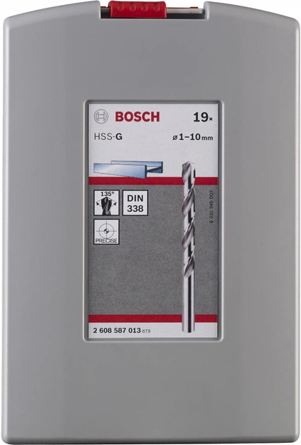 Набор свёрл по металлу HSS-G, Bosch X-Pro Box, 19 штук (2608587013 ...