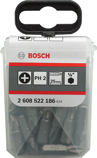 Набор бит PH2, Bosch TicTac, 25 штук (2608522186) – фото, отзывы ...