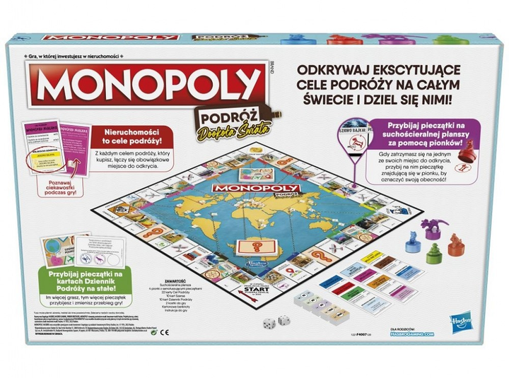 Gra planszowa Hasbro Monopoly Podróż dookoła świata (5010994124311) - obraz 2