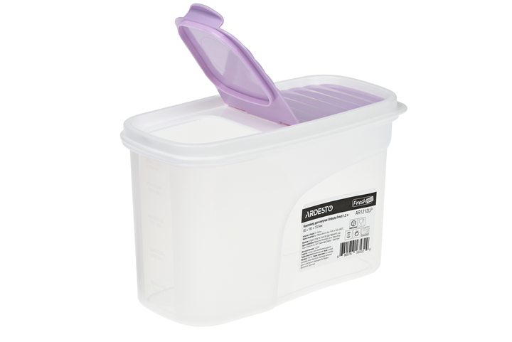 Контейнер для сыпучих продуктов 1,2 л Ardesto Fresh AR1212LP - изображение 2