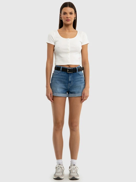 Spodenki damskie jeansowe Big Star Ayako-294 W24 Błękitne (5900714765842) - obraz 4