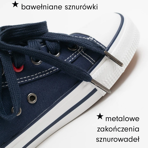 Підліткові кеди для хлопчика Big Star JJ374401 35 Темно-сині (5900714490904) - зображення 6