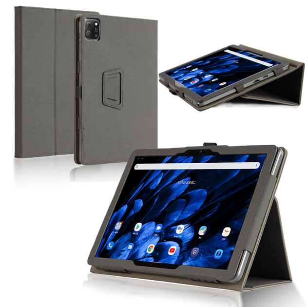 Чохол - книжка Textile Leather Case with Stand для Blackview Oscal Pad 70, Black - зображення 5