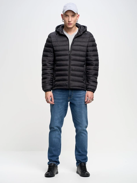 Куртка демісезонна з капюшоном чоловіча Big Star Acarf-906 4XL Чорна (5900714697587) - зображення 4