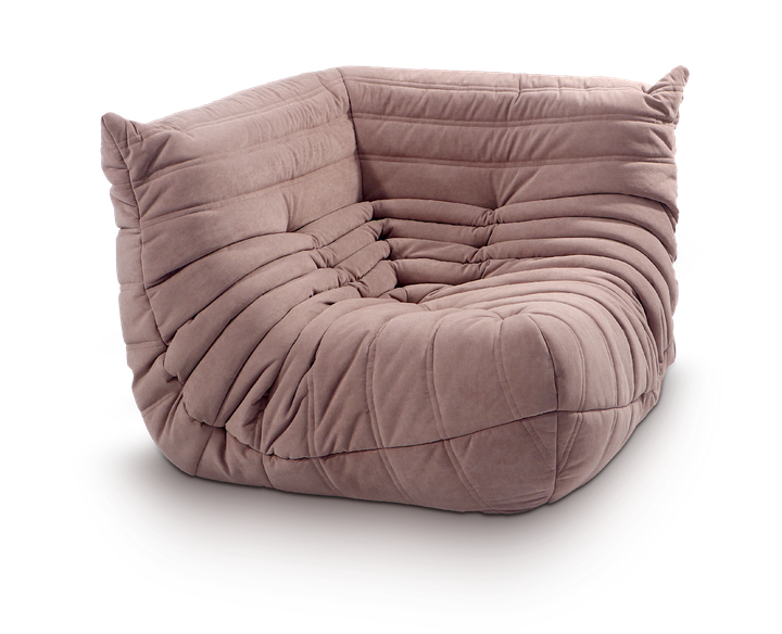 Кутовий модульний диван Fluffy Bag Mia Dream 320х190 см з підвищеною спинкою Бежевий - зображення 4