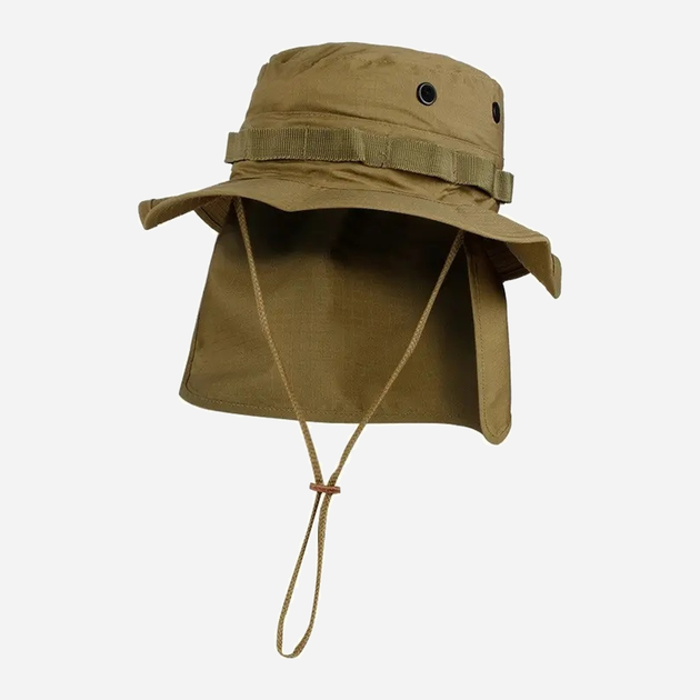 Тактична панама чоловіча MIL-TEC British Boonie Hat with Neck Flap R/S"12326105 S [120] Coyote (4046872335433) - зображення 1