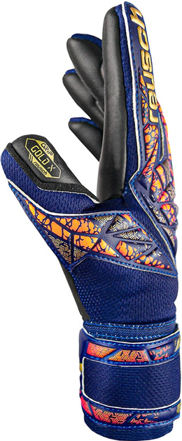 Рукавички футбольні воротарські Reusch Attrakt Gold X 5470945 4411 розмір 10.5 Сині з чорним (4060485475683) - зображення 4