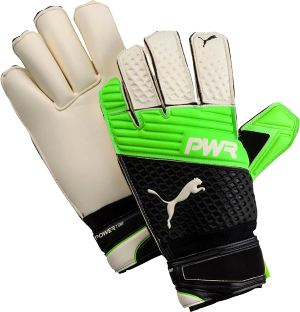 Rękawice Puma Evo Power Grip 2.3 GC 041223 32 bramkarskie do piłki nożnej rozmiar 10 Czarny + Biały + Zielony (4056207739317) - obraz 1