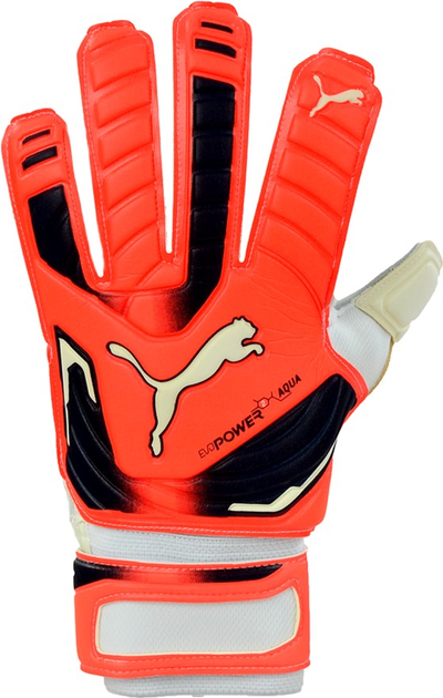 Rękawice Puma Evo Power Grip 2 Aqua 041145 30 bramkarskie do piłki nożnej rozmiar 11 Pomarańczowy z szarym (4055262377106) - obraz 2