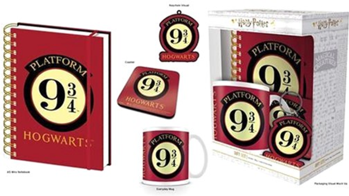 Подарунковий набір Pyramid Harry Potter Platform 9 3/4 чашки 315 мл + блокнот + блокнот А5 + брелок (5050293855950) - зображення 2