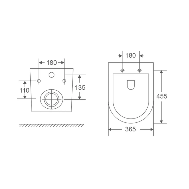 Унитаз подвесной Mixxus Premium Ellipse-0303-R Black 520x365x360mm система смыва RIMLESS (MP6464) - изображение 2