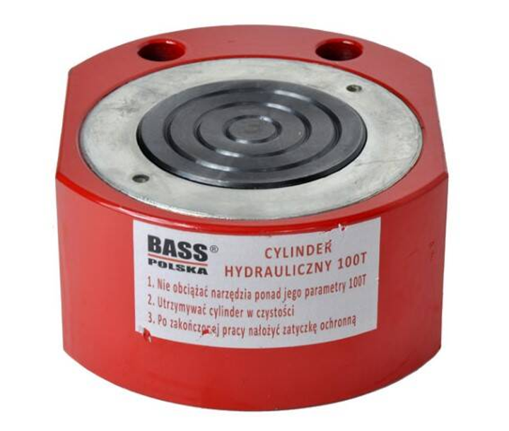 Siłownik hydrauliczny Bass Polska 100 T cylinder płaski 3157 (5902067604045) - obraz 1