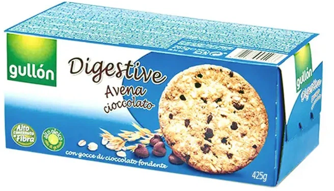 Печиво Gullon Digestive Avena Choco Вівсяне з шоколадними крихтами 425 г (8410376026962) - Фото 1 Печиво Gullon Digestive Avena Choco Вівсяне з шоколадними крихтами 425 г (8410376026962) - зображення 1