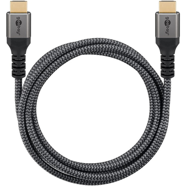 Kабель HDMI Goobay Plus High Speed з Ethernet 5 м Gray (4040849649967) - зображення 4