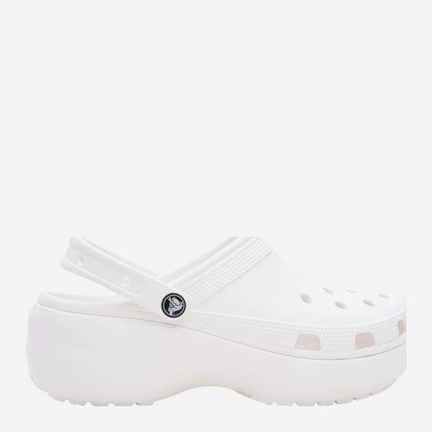 Жіночі крокси Crocs Classic Platform Clog W 206750-100 37,5 Білі (191448678460) - зображення 1