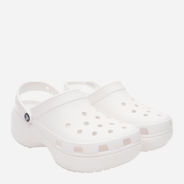 Жіночі крокси Crocs Classic Platform Clog W 206750-100 38,5 Білі (191448678477) - зображення 2