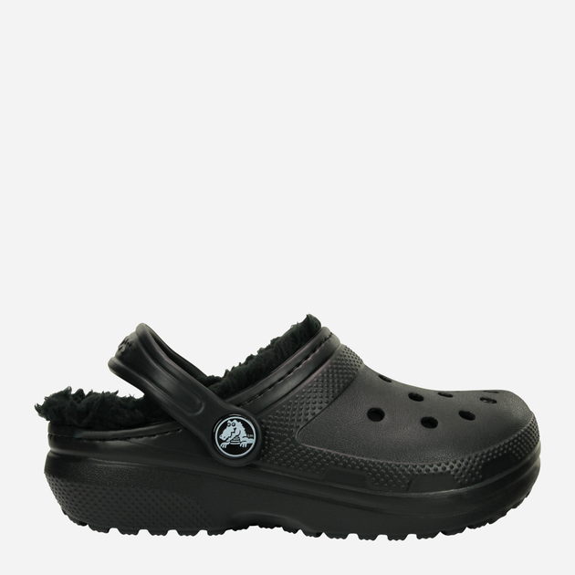 Chodaki chłopięce ocieplane Crocs Classic Lined Clog Kids 207010-060 34-35 Czarne (191448702257) - obraz 1