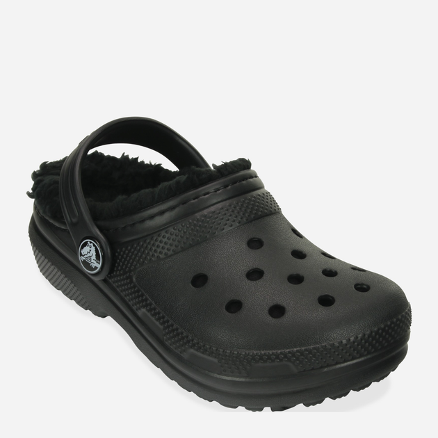 Chodaki chłopięce ocieplane Crocs Classic Lined Clog Kids 207010-060 36-37 Czarne (191448702264) - obraz 2