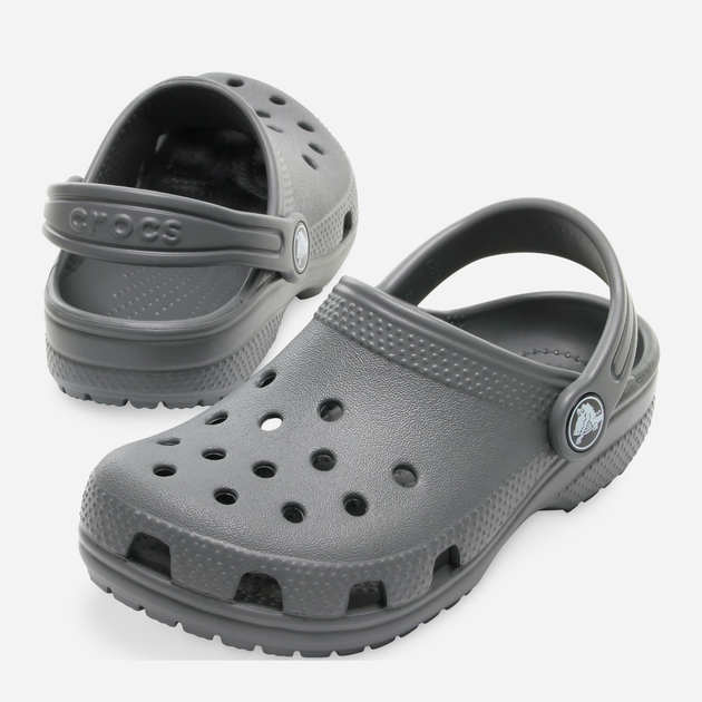 Підліткові крокси-сабо для хлопчика Crocs Classic Kids Clog K 206991-0DA 36-37 Сірі (191448734524) - зображення 3