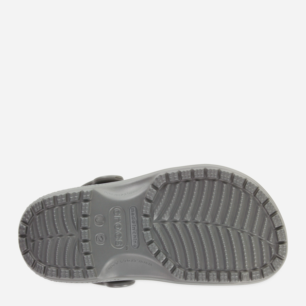Підліткові крокси-сабо для хлопчика Crocs Classic Kids Clog K 206991-0DA 36-37 Сірі (191448734524) - зображення 6