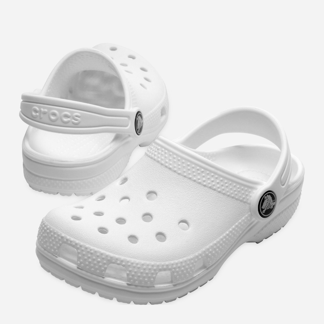 Дитячі крокси-сабо для хлопчика Crocs Classic Kids Clog K 206991-100 32-33 Білі (191448734586) - зображення 3