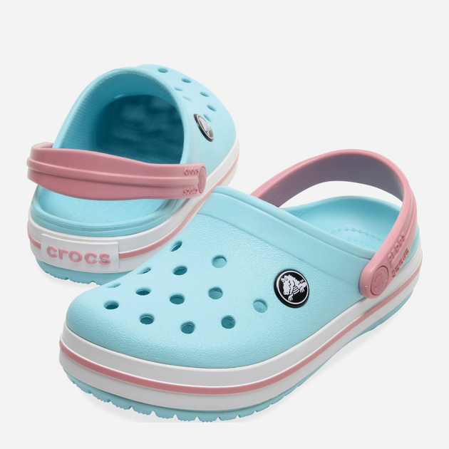 Дитячі крокси-сабо для дівчинки Crocs Crocband Kids Clog 207006-4S3 29-30 Блакитні (191448739765) - зображення 3