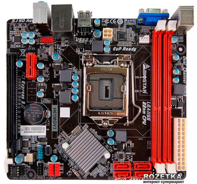 Материнская плата Biostar H61MGV3 (s1155, Intel H61, PCI-Ex16) – фото ...