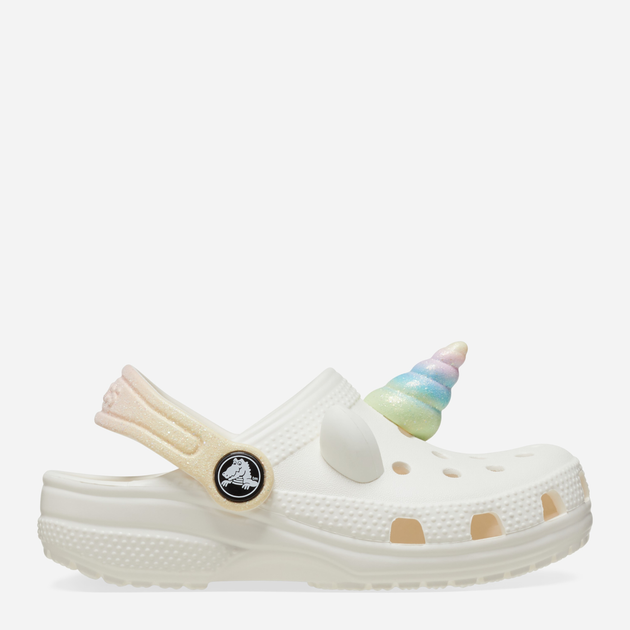 Дитячі крокси для дівчинки Crocs Classic Iam Rainbow Unicorn Clog T 209701-0WV 27-28 Молочні (196265543502) - зображення 1