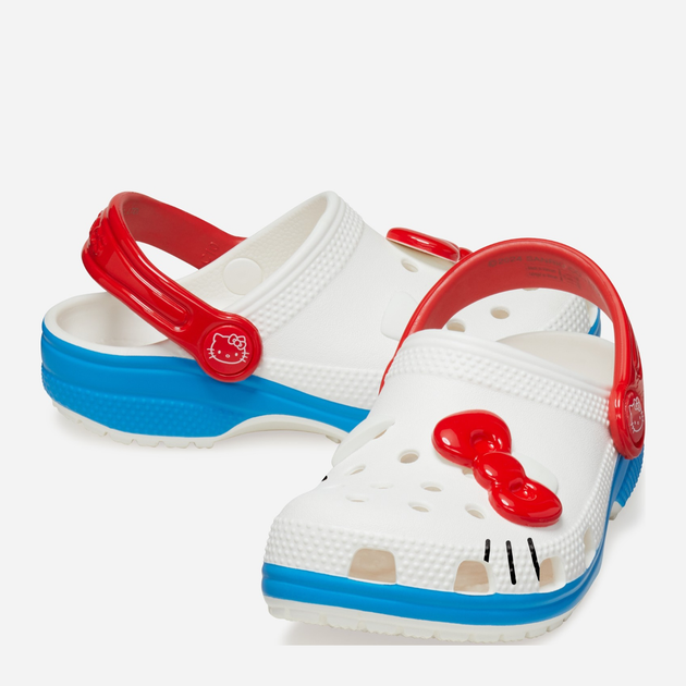 Дитячі крокси-сабо для дівчинки Crocs Hello Kitty Iam Classic Kids Clog 209454-100 30-31 Білі (196265573608) - зображення 3