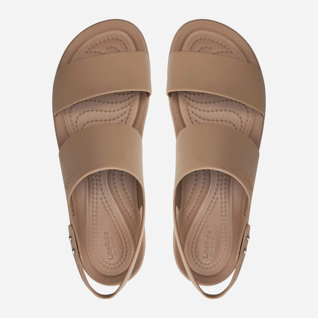 Sandały damskie na platformie Crocs Brooklyn Low Wedge W 206453-2EL 41-42 Beżowe (196265590810) - obraz 5