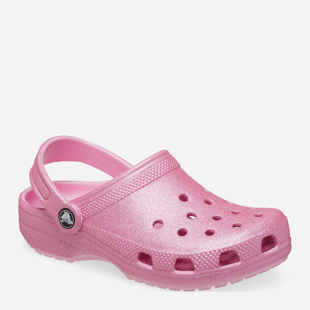 Chodaki dziecięce dla dziewczynki Crocs Classic Glitter Clog K 206993-6XE 37-38 Różowe (196265650903) - obraz 2