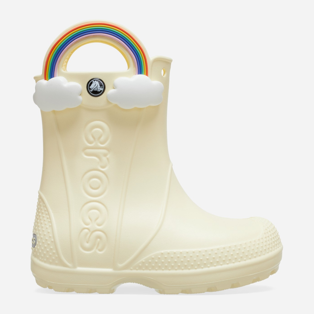 Дитячі гумові чоботи для дівчинки Crocs Handle It Rainbpw Rain Boot Kids 210026-76O 27-28 Молочні (196265679546) - зображення 1