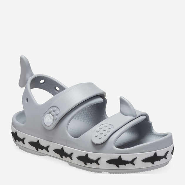 Дитячі сандалії для хлопчика Crocs Crocband Cruiser Shark Sandal T 210031-007 23-24 Сірі (196265680054) - зображення 2