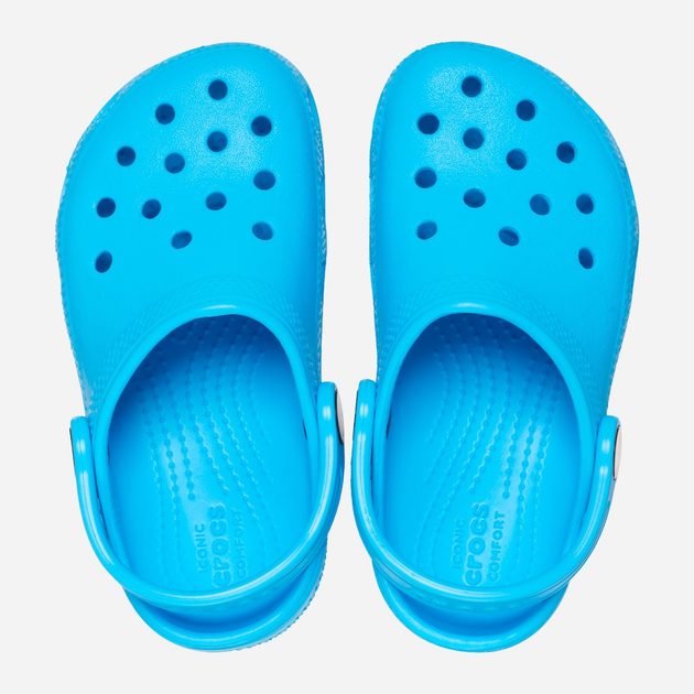 Дитячі крокси-сабо для хлопчика Crocs Classic Kids Clog T 206990-4OX 25-26 Блакитні (196265746989) - зображення 4