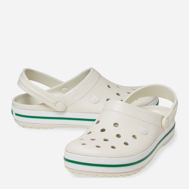Підліткові крокси-сабо для хлопчика Crocs Crocband Kids Clog 207006-0HZ 37-38 Молочні (196265747207) - зображення 3