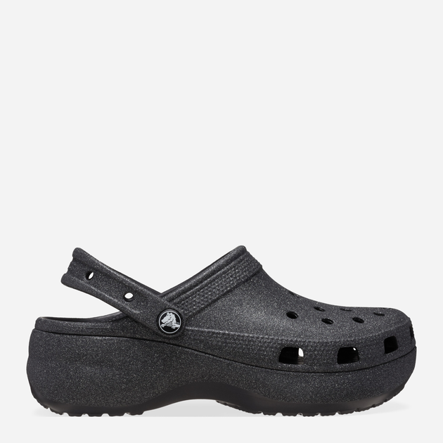 Chodaki damskie na platformie Crocs Classic Platform Glitter Clog W 207241-001 39-40 Czarne (196265748129) - obraz 1