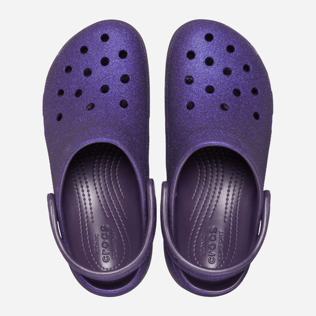 Жіночі крокси Crocs Classic Platform Glitter Clog W 207241-5AS 39-40 Фіолетові (196265748204) - зображення 4