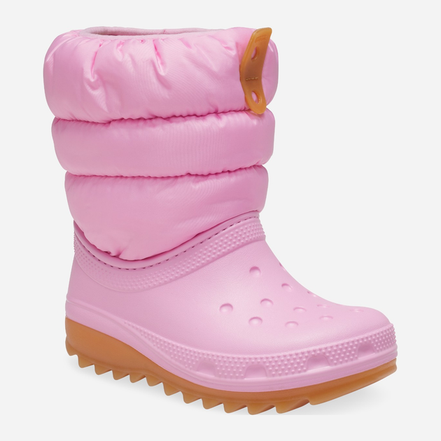 Śniegowce młodzieżowe dziewczęce ocieplane Crocs Classic Neo Puff Boot K 207684-6XQ 34-35 Różowe (196265749690) - obraz 2