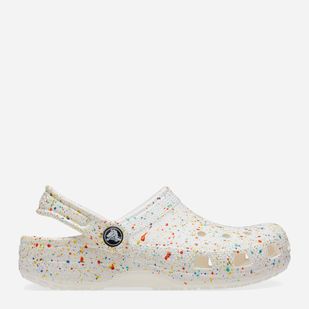 Chodaki dziecięce dla dziewczynki Crocs Classic Paint Splatter Clog Kids 210349-94S 28-29 Białe (196265775545) - obraz 1