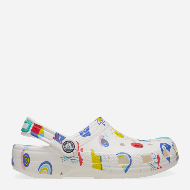 Дитячі крокси для дівчинки Crocs Classic Doodle Print Clog K 210356-94S 29-30 Білі (196265775828) - зображення 1