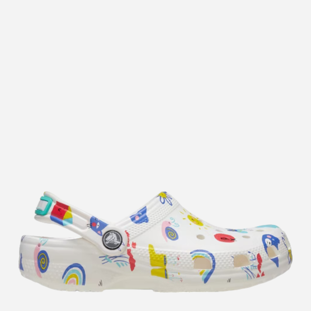 Дитячі крокси для дівчинки Crocs Classic Doodle Print Clog T 210357-94S 27-28 Білі (196265775903) - зображення 1