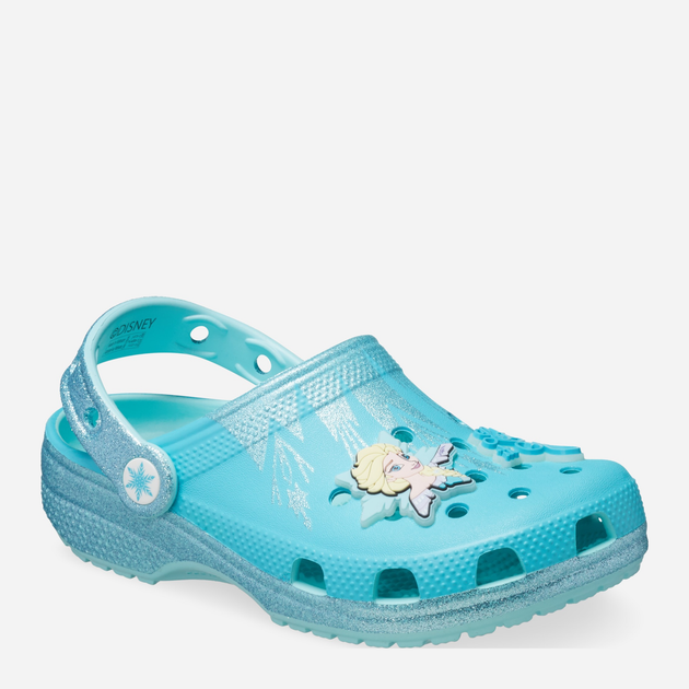 Chodaki dziecięce dla dziewczynki Crocs Classic Frozen Elsa Clog T 210237-90H 27-28 Niebieskie (196265808236) - obraz 2