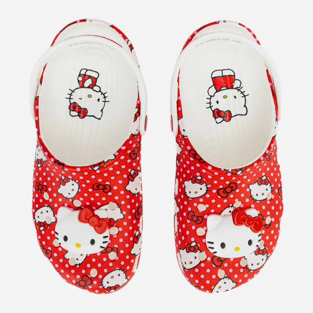 Дитячі крокси для дівчинки Crocs Classic Hello Kitty Red Clog K 210576-90H 33-34 Червоні (196265827411) - зображення 2