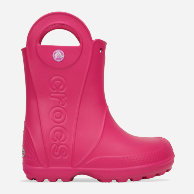 Дитячі гумові чоботи для дівчинки Crocs Handle Rain Boot Kids 12803-6X0 32-33 Рожеві (887350802504) - зображення 1