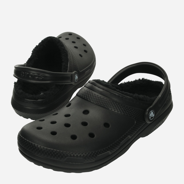 Чоловічі крокси Crocs Classic Lined Clog 203591-060 48-49 Чорні (887350811179) - зображення 2