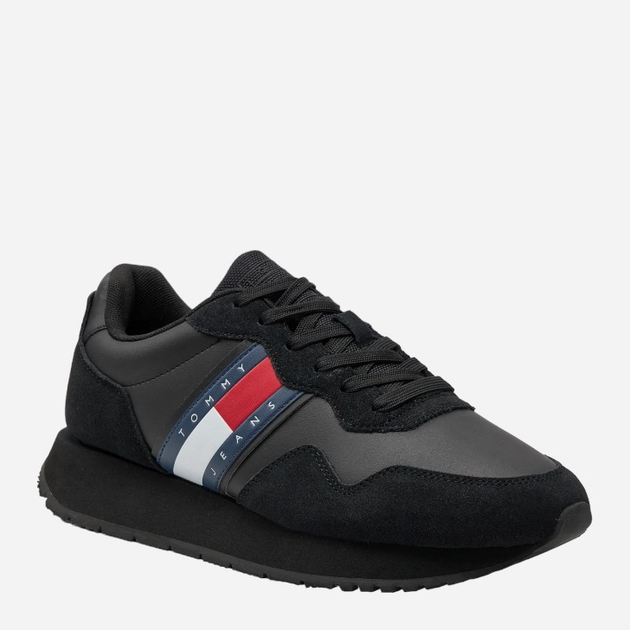 Buty sportowe męskie zamszowe do kostki Tommy Jeans EM0EM01316-BDS 45 Czarne (8720646074426) - obraz 2