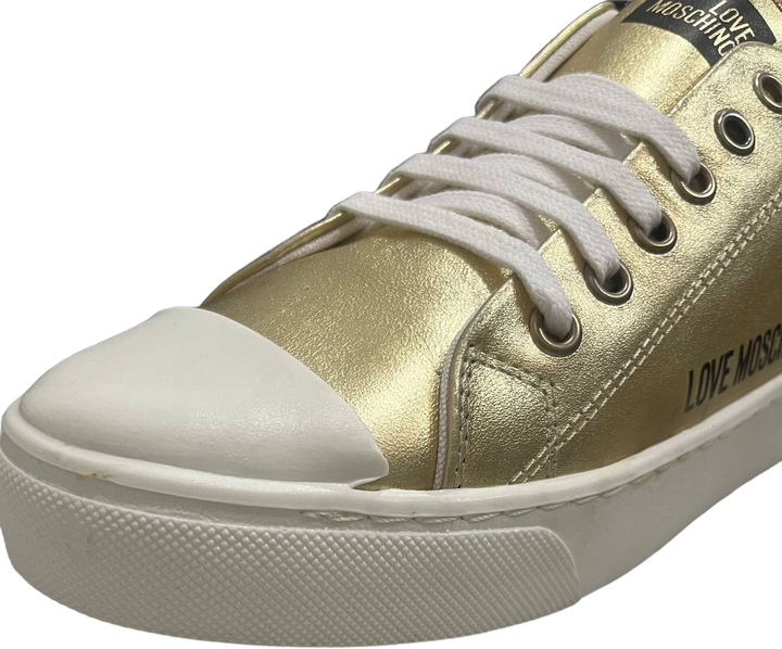 Жіночі кеди низькі Love Moschino JA15473G0EIF-0900 38 Золотисті (8054400664067) (955555901050821) - Уцінка - зображення 4