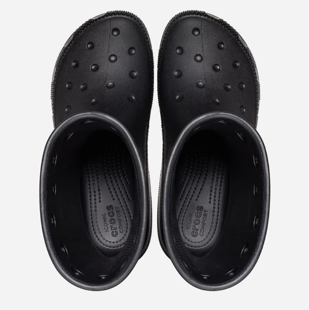 Жіночі гумові чоботи низькі Crocs Classic Rain Boot 208363-001 36-37 Чорні (196265279678) - зображення 4
